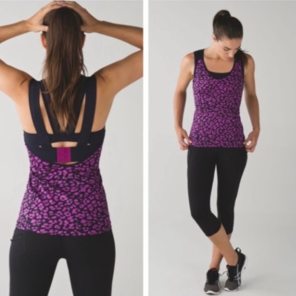 Lululemon Super Sport Tank Top Cherry Cheetah